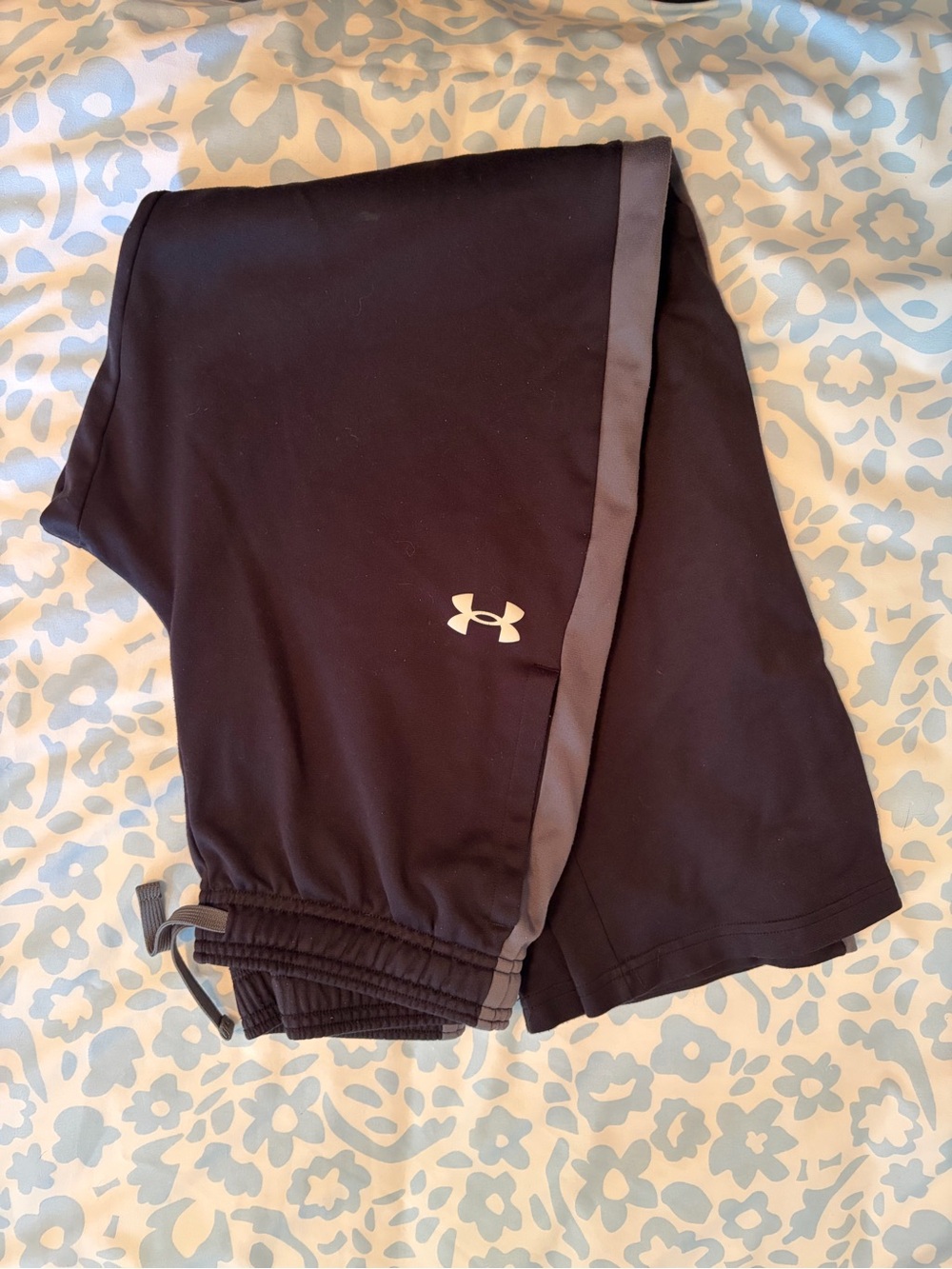 Under Armour Black Shorts with Gray Side Stripe